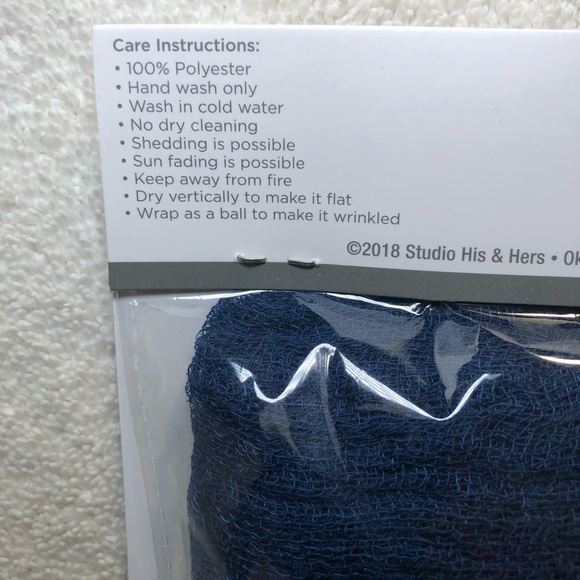 GAUZE TABLE RUNNERS, Navy Blue, 3 New In Package, 8 used once in ziploc - Picture 6 of 9